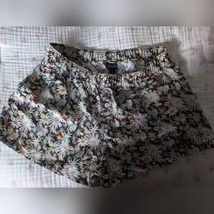 Patagonia Black and White Floral Shorts